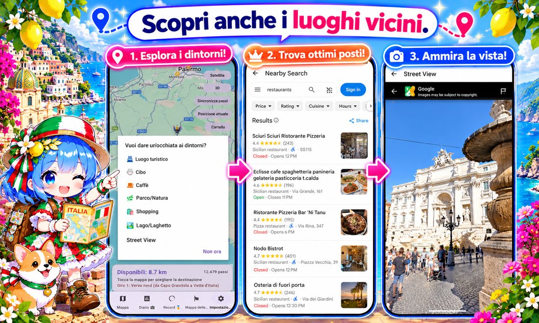 Scopri anche i luoghi vicini: trova ottimi posti e ammira la vista con Street View