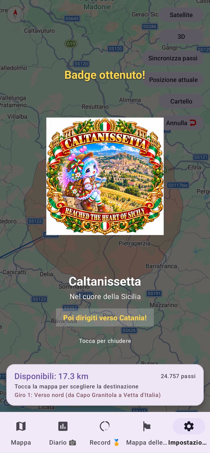 Schermata Badge ottenuto per Caltanissetta, nel cuore della Sicilia