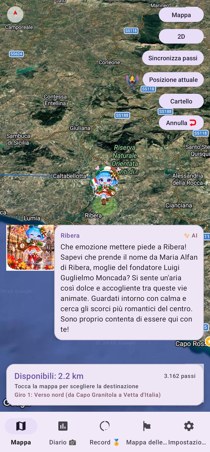 Commento IA di Arukyun all'arrivo a Ribera, in Sicilia